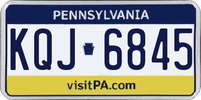 PA license plate KQJ6845