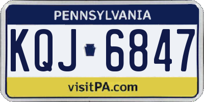 PA license plate KQJ6847