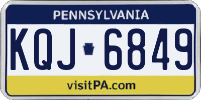 PA license plate KQJ6849