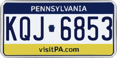 PA license plate KQJ6853
