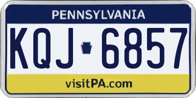 PA license plate KQJ6857