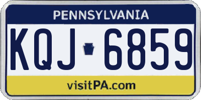 PA license plate KQJ6859