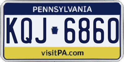 PA license plate KQJ6860