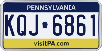 PA license plate KQJ6861