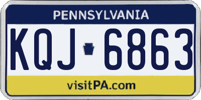 PA license plate KQJ6863