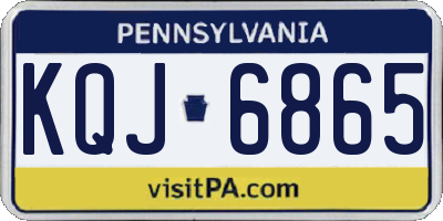 PA license plate KQJ6865