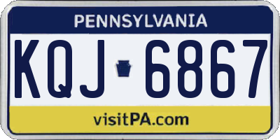 PA license plate KQJ6867