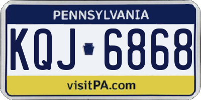 PA license plate KQJ6868