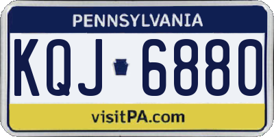 PA license plate KQJ6880