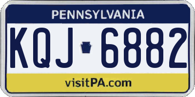 PA license plate KQJ6882