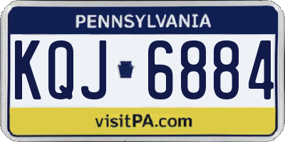 PA license plate KQJ6884