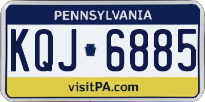 PA license plate KQJ6885