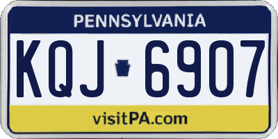PA license plate KQJ6907