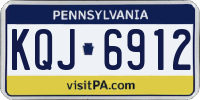 PA license plate KQJ6912