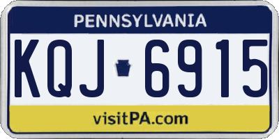 PA license plate KQJ6915