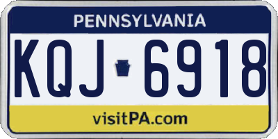 PA license plate KQJ6918