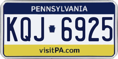 PA license plate KQJ6925
