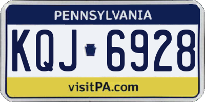 PA license plate KQJ6928