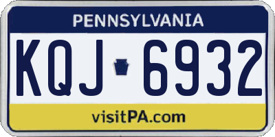 PA license plate KQJ6932