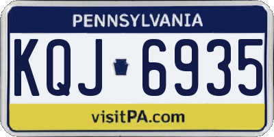 PA license plate KQJ6935