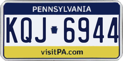 PA license plate KQJ6944