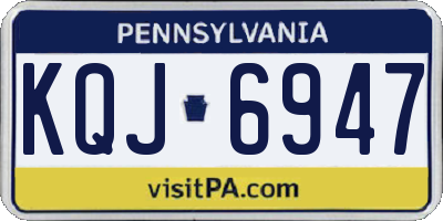 PA license plate KQJ6947