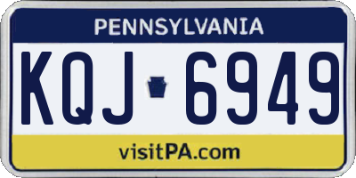 PA license plate KQJ6949
