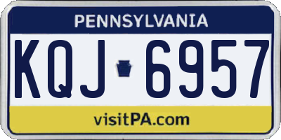 PA license plate KQJ6957