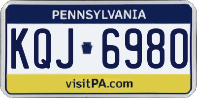 PA license plate KQJ6980