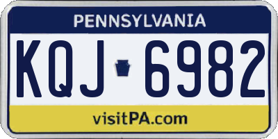 PA license plate KQJ6982