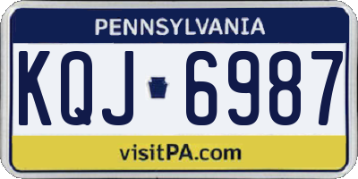 PA license plate KQJ6987