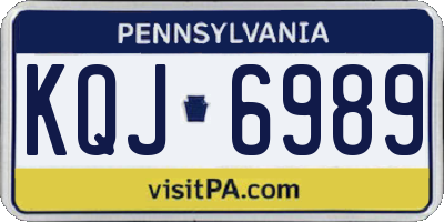 PA license plate KQJ6989