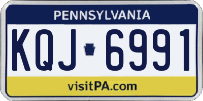 PA license plate KQJ6991
