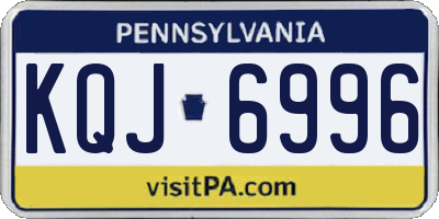 PA license plate KQJ6996