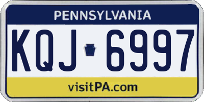 PA license plate KQJ6997