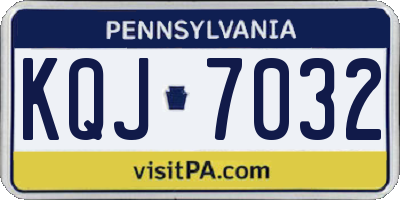 PA license plate KQJ7032