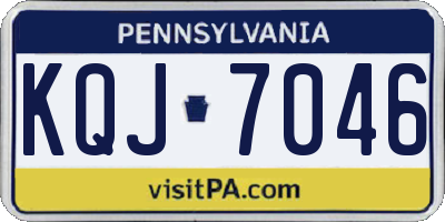 PA license plate KQJ7046