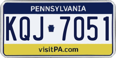 PA license plate KQJ7051