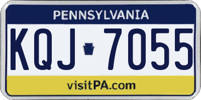PA license plate KQJ7055