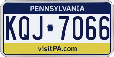 PA license plate KQJ7066