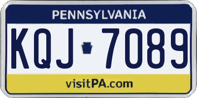 PA license plate KQJ7089