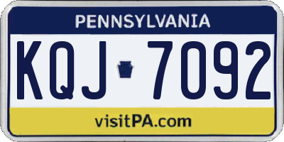 PA license plate KQJ7092