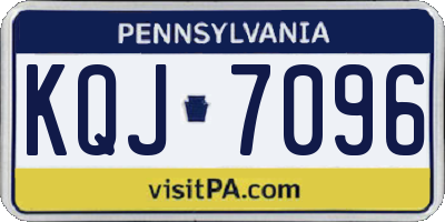 PA license plate KQJ7096