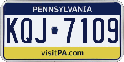 PA license plate KQJ7109