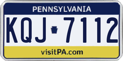 PA license plate KQJ7112