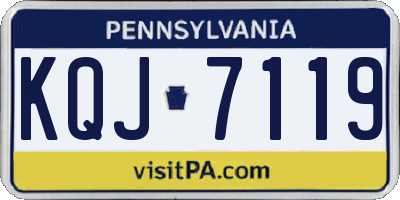 PA license plate KQJ7119