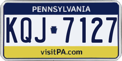 PA license plate KQJ7127