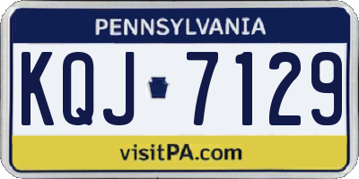 PA license plate KQJ7129