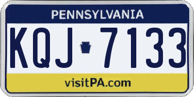 PA license plate KQJ7133