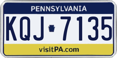 PA license plate KQJ7135